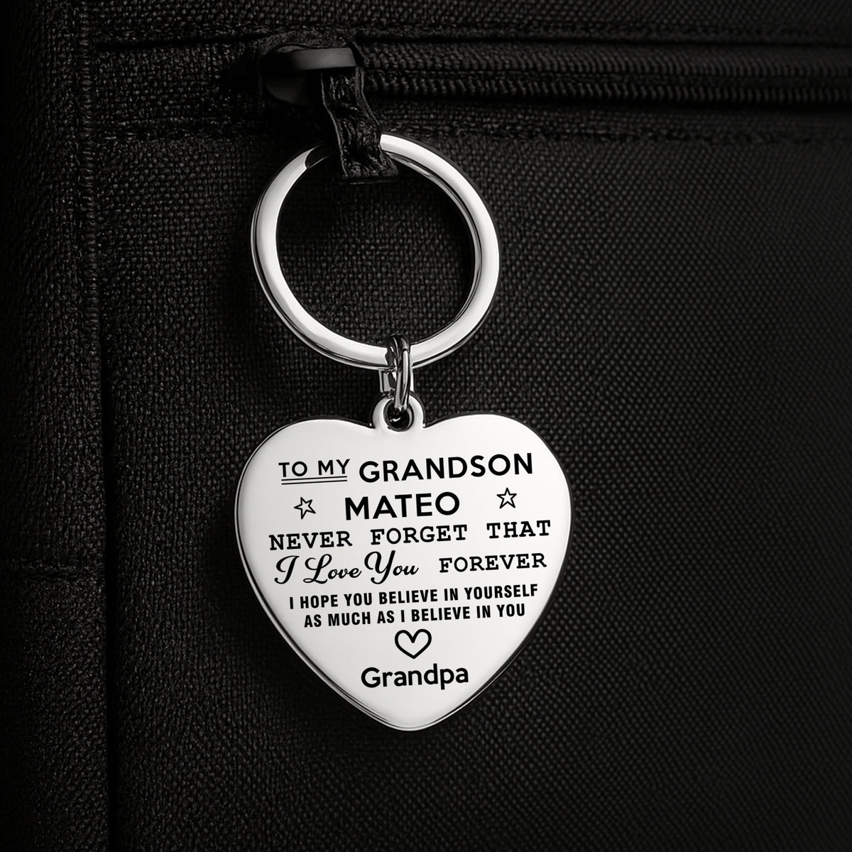 Personalized Grandson Keychain from Grandma
