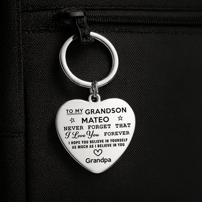 Personalized Grandson Keychain from Grandma
