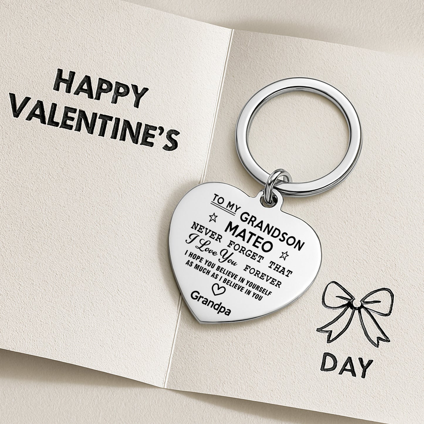 Personalized Grandson Keychain from Grandma