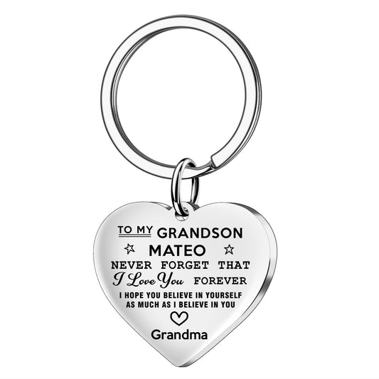 Personalized Grandson Keychain from Grandma