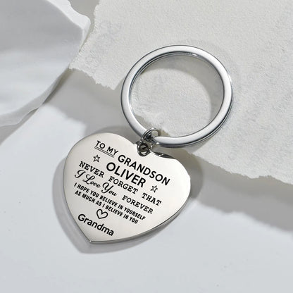 Personalized Grandson Keychain from Grandma